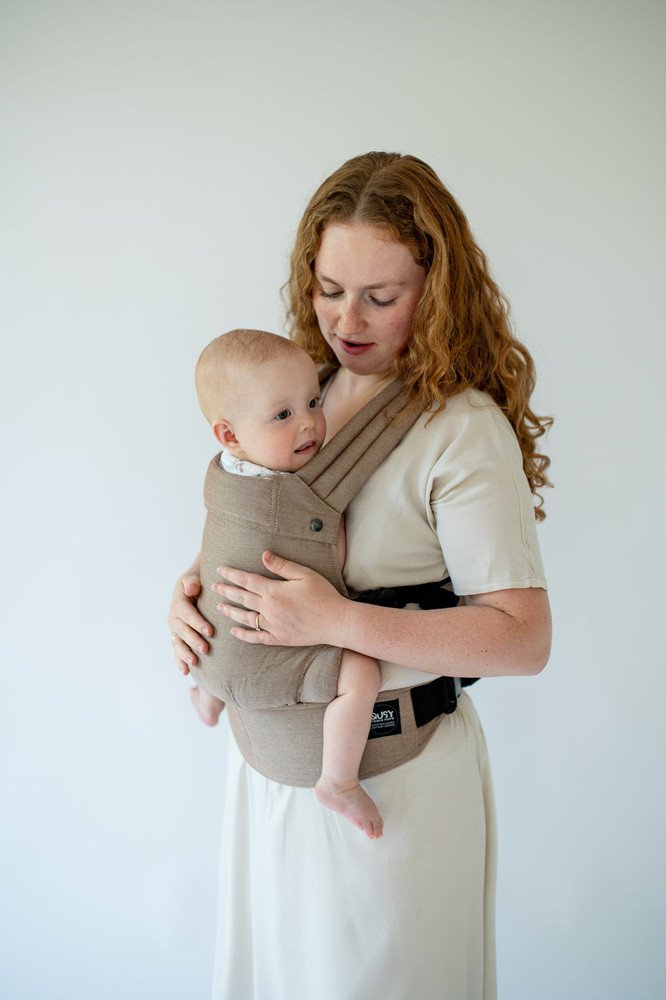 Nosidełko Qusy Mini 2.0 - Walnut Twill Bamboo Regulowane