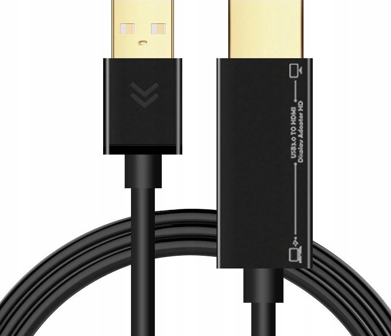 Kabel USB Pawonik USB-A - HDMI 2 m Czarny (253)
