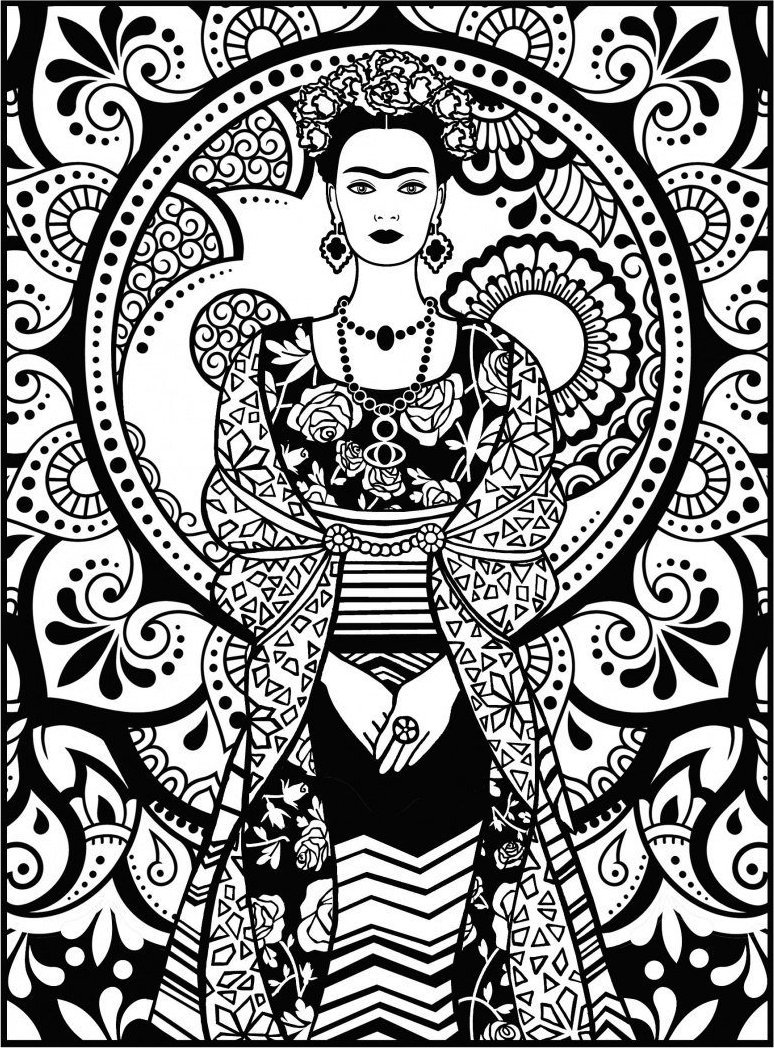 Kolorowanka Welw. 29,7x21 Sylwetka Fridy