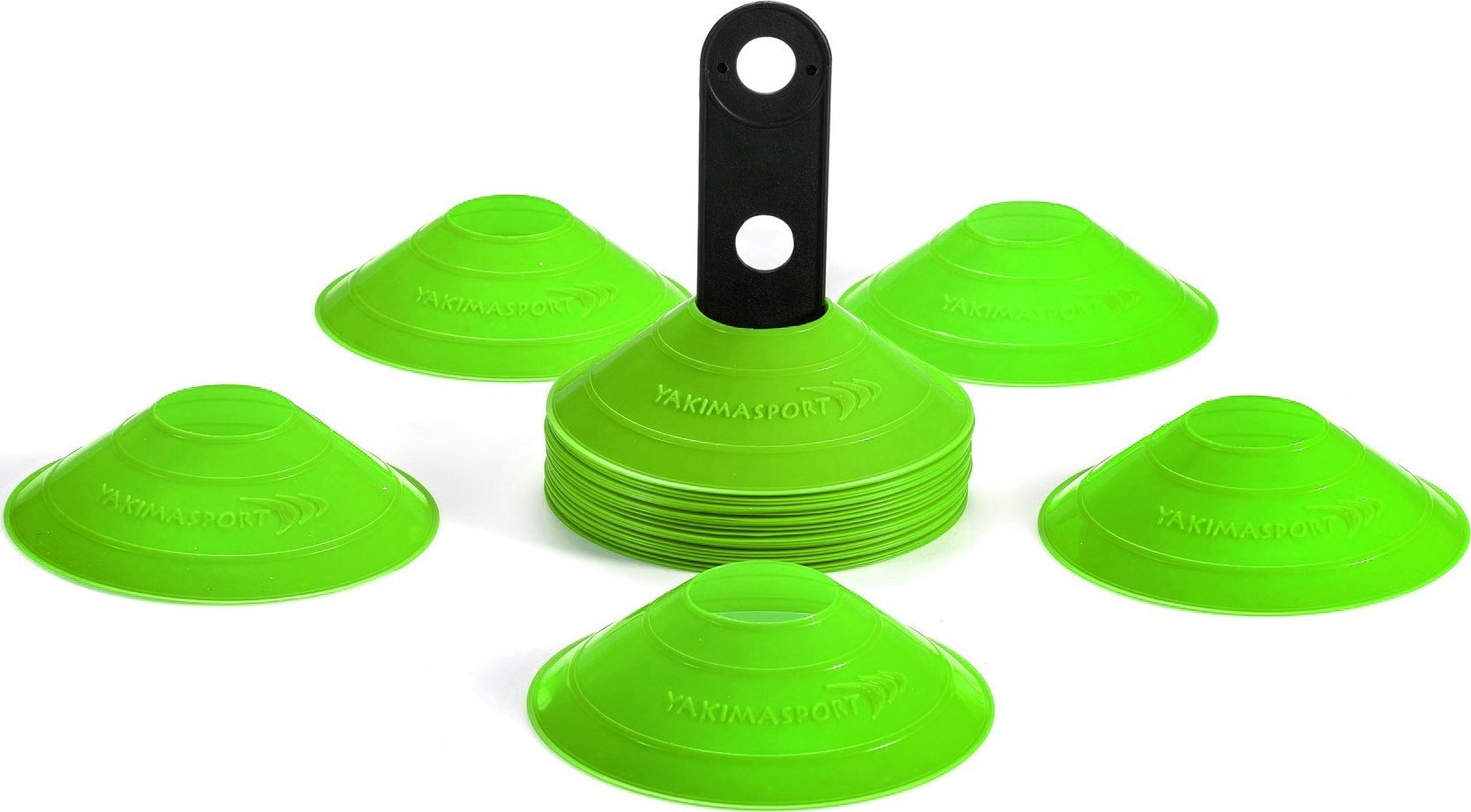 YakimaSport Wysepki, Stożek, Stożki, Kapturki, Grzybki treningowe w 1 kolorze Zielony