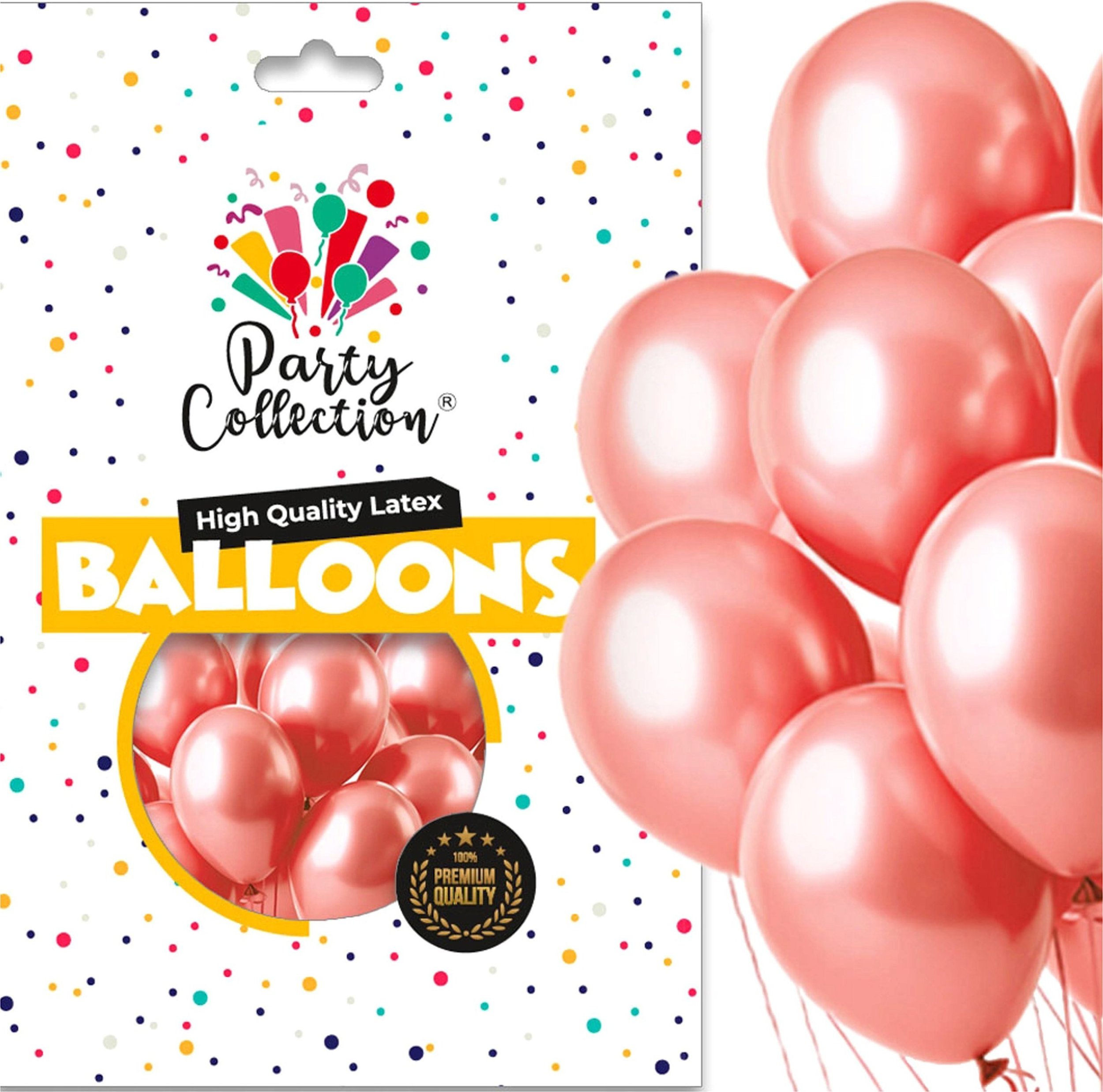Balony Metalik Rose Gold 12" 50szt