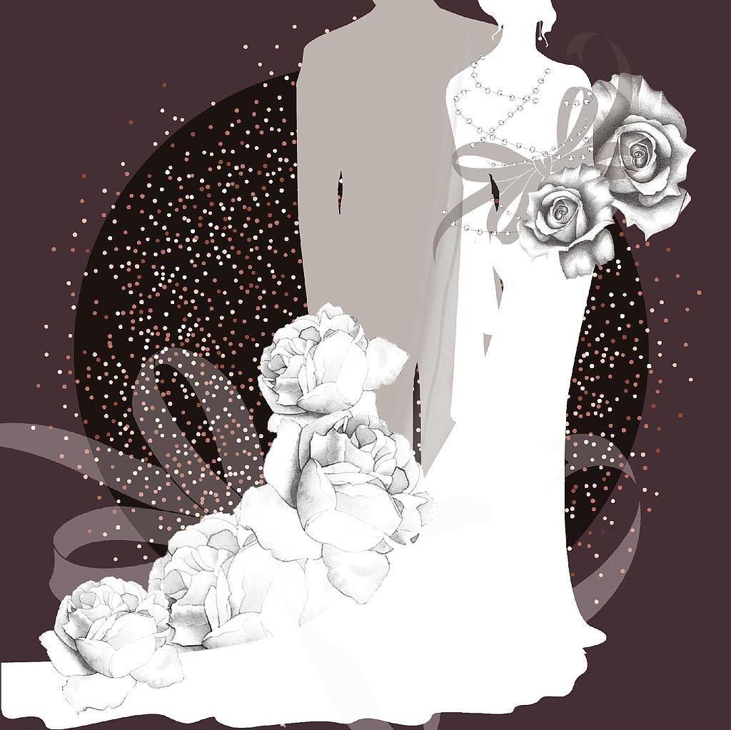 Clear Creation Karnet kwadrat CL0925 Ślub para młoda