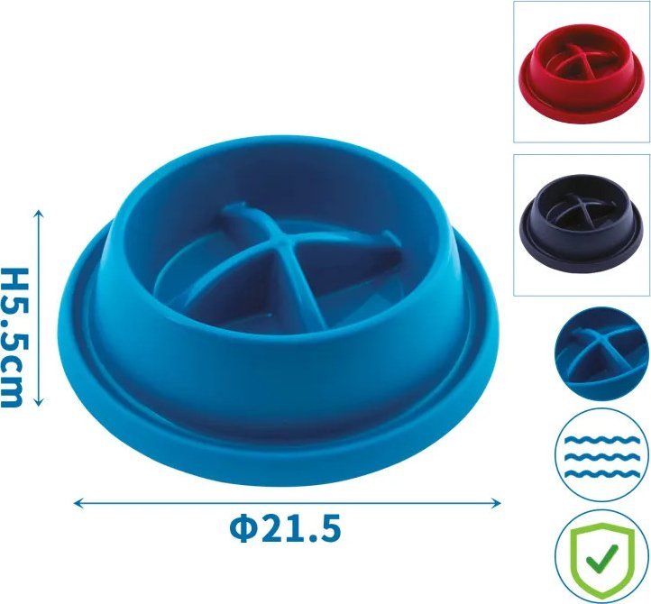 Nobleza Antypoślizgowa miska dla zwierząt do powolnego karmienia Antypoślizgowa miska dla zwierząt do powolnego karmienia