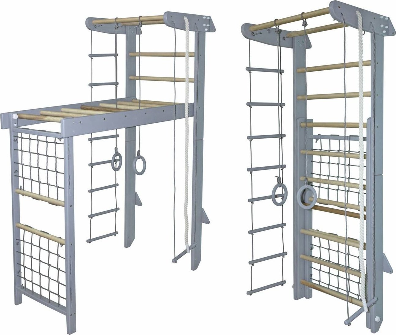 Małpiszon Drabinka gimnastyczna drewniana Winner szary
