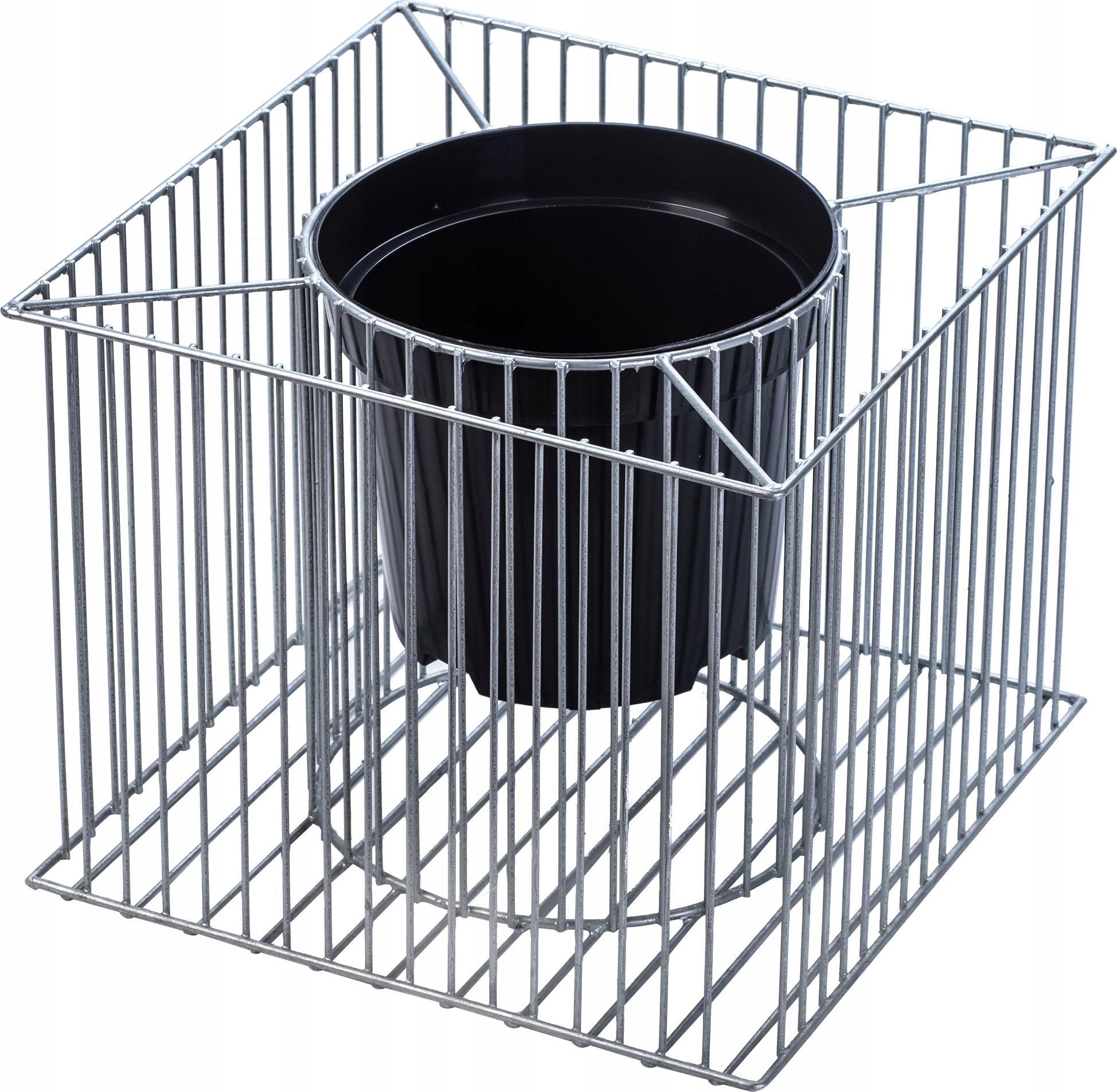 Kadax DONICA GABIONOWA OGRODOWA ZE STALI 48CM OCYNKOWANA