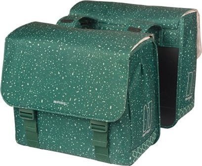 Sakwy BASIL FLAIR DOUBLE BICYCLE BAG, HOOK-ON, 35L, Wodoodporna, Green (NEW 2025)