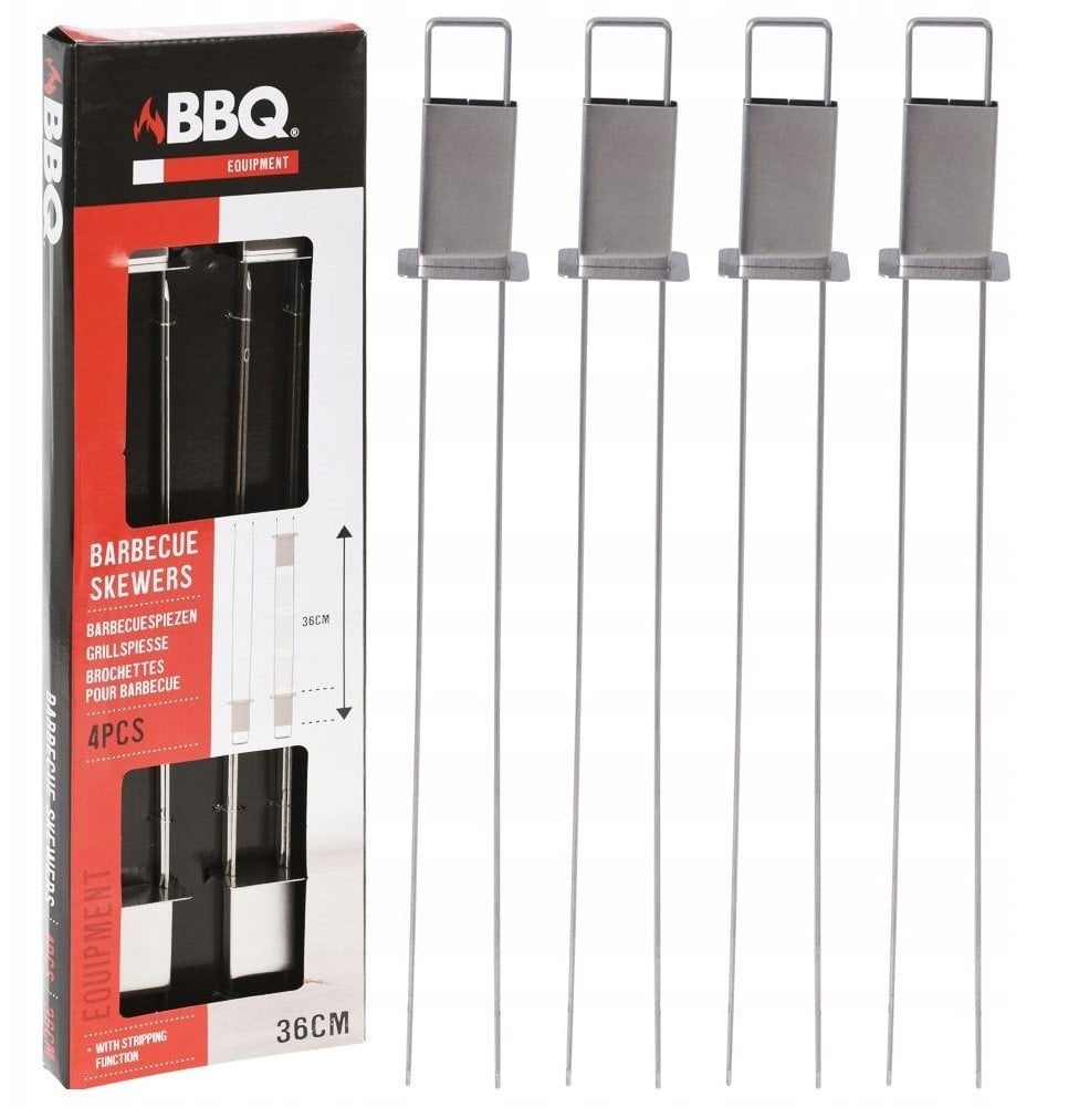 Szpikulce do szaszłyków stalowe podwójne 36 cm 4 szt.
