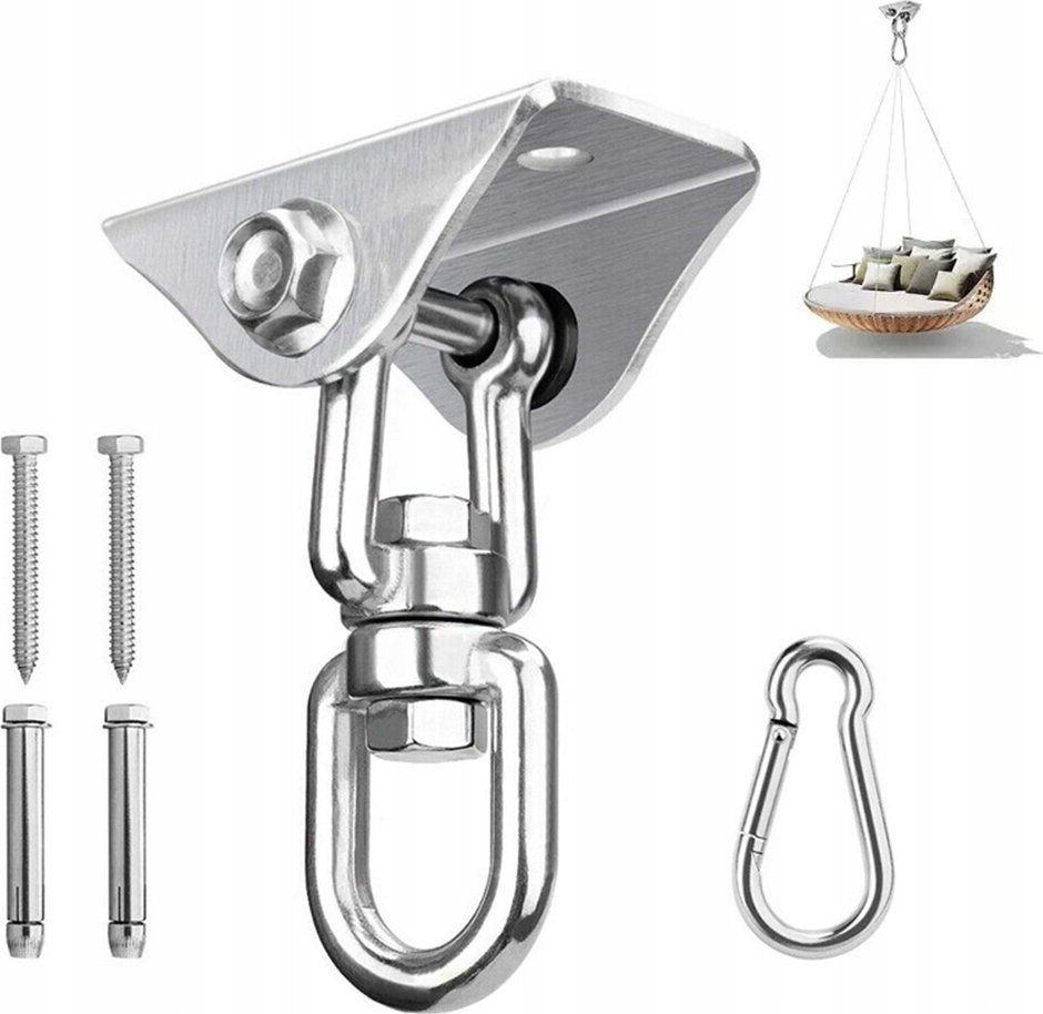 Korbi MOCOWANIE SUFITOWE OBROTOWE UCHWYT MONTAŻOWY HAMAK KOKON HUŚTAWKA