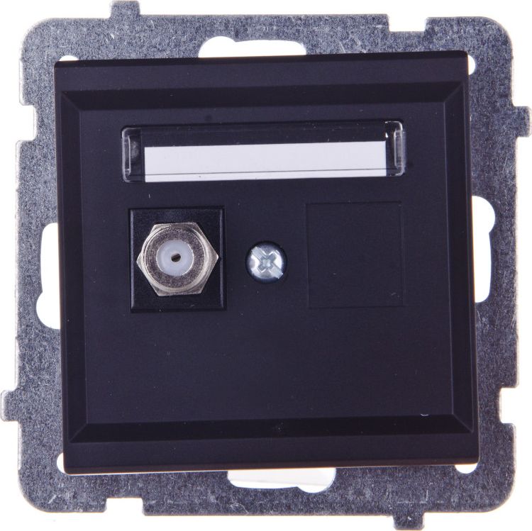 Ospel Gniazdo Antenowe Typu F Czarny Metalik SONATA OSPEL