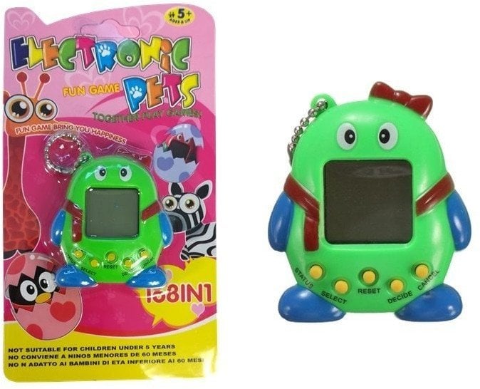 Elektroniczne Zwierzątko Tamagotchi z Kokardką Zielone