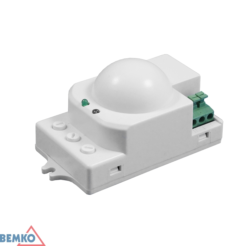 Bemko Czujnik mikrofalowy 1200W 360 stopni IP20 prostokątny biały