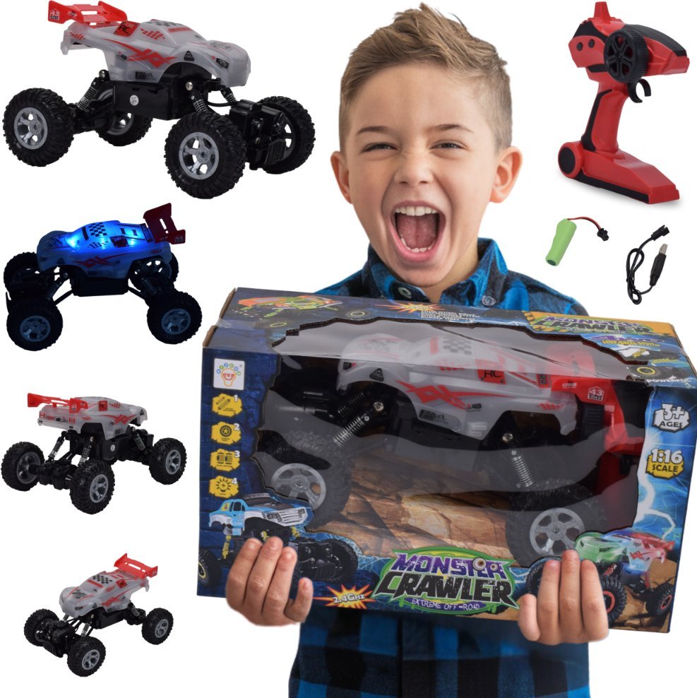 Skleplolki Auto Zdalnie Sterowane Na Pilota Samochód Terenowy Akumulator 4x4 Swiecący