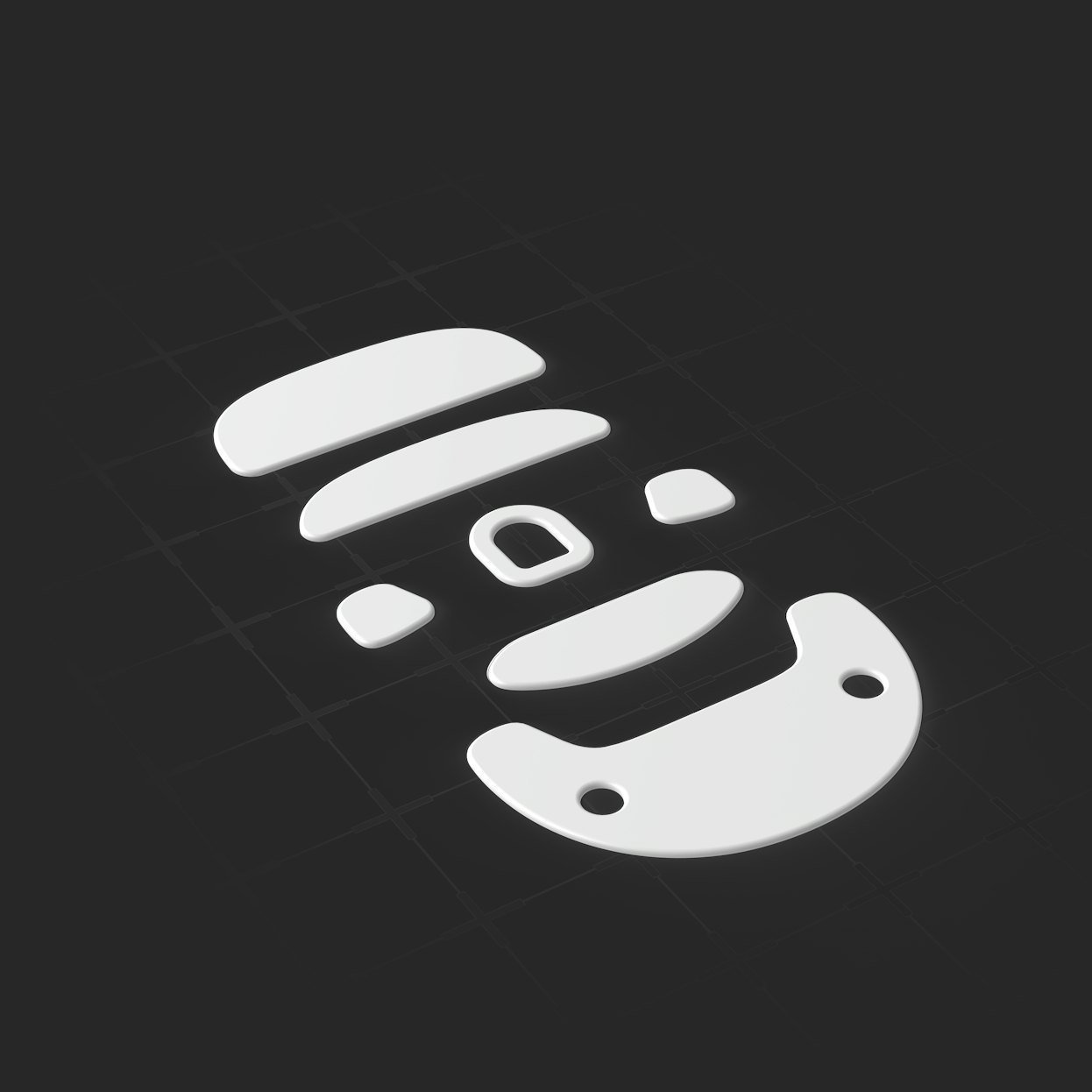 Ślizgacze Endgame Gear Endgame Gear OP1 Maus Skates, 99,5% PTFE - weiß, Single Set