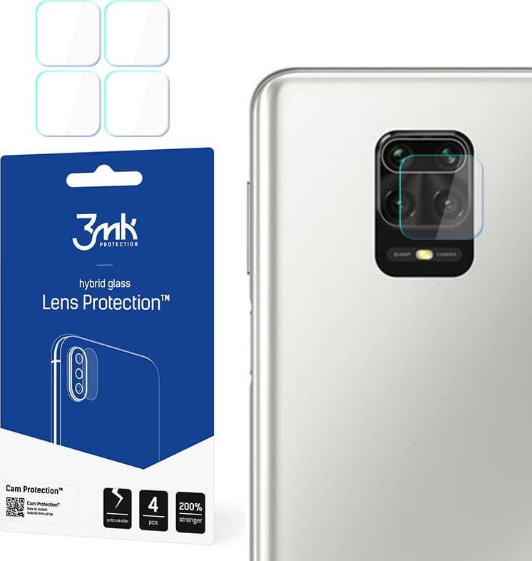 3MK Szkło hybrydowe na Aparat XIAOMI REDMI NOTE 9 PRO obiektyw 3MK Flexible Glass Lens