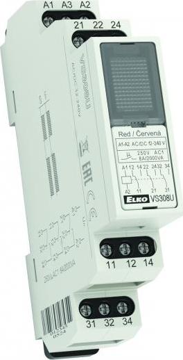 ELKO EP Przekaźnik pomocniczy 3xCO 12-240VAC/DC VS308U/red, ELKO EP, ELK-8595188130103.