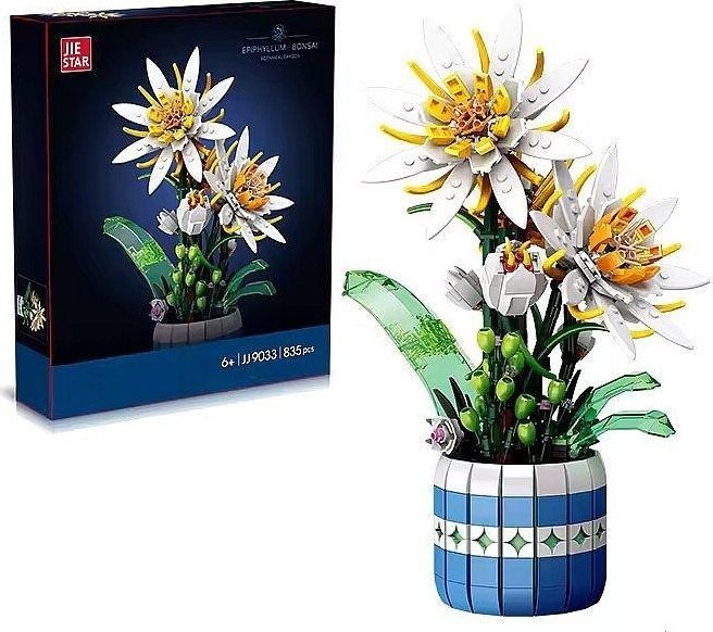 Klocki - kwiatki w doniczce