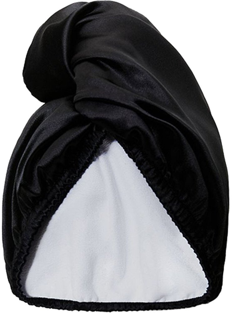 Glov Satin Towel Wrap dwustronny turban satynowy do włosów Black