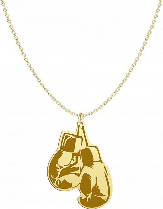 Radziszewska Jewellery Naszyjnik Złoty Rękawice Bokserskie 925 Prezent dla Boksera GRAWER GRATIS