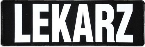 Polska Firma Emblemat LEKARZ odblaskowy na rzepie 31 x 10 cm