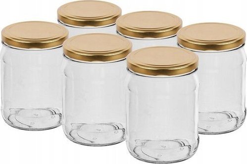 Browin Słoik szklany na przetwory z zakrętką 500ml 6szt