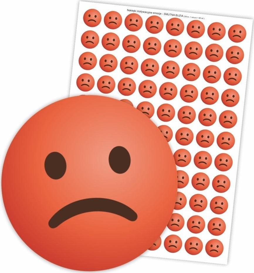 LearnHow Naklejki motywacyjne - Smutna Buzia 88 szt.