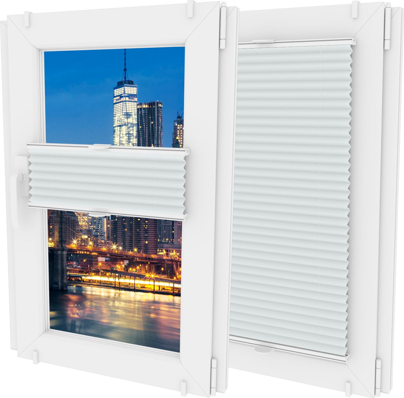 Oslonaokna 'Roleta plisowana plisa wysokość do 220cm kolor ZłamanaBiel'