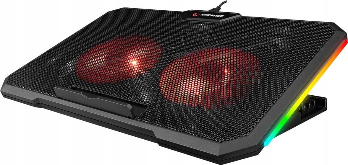 Rampage AD-RC12 GameZone Podstawka chłodząca pod laptop 5-17" RGB regulowana