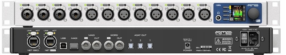 RME 12Mic - Preamp mikrofonowy z AVB i MADI