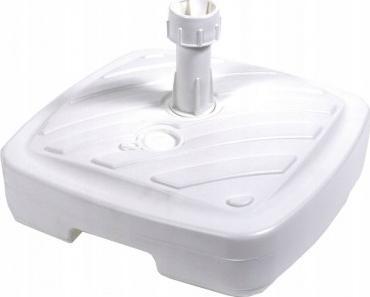 Ołer Garden Stojak pod parasol ogrodowy biały 40x40x10 cm