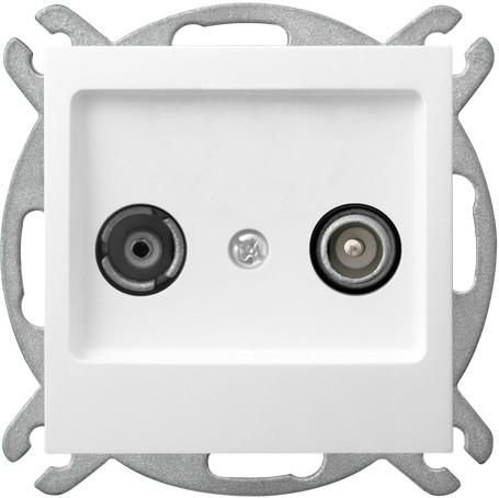 Ospel Gniazdo antenowe AS RTV końcowe białe (GPA-GK/m/00)