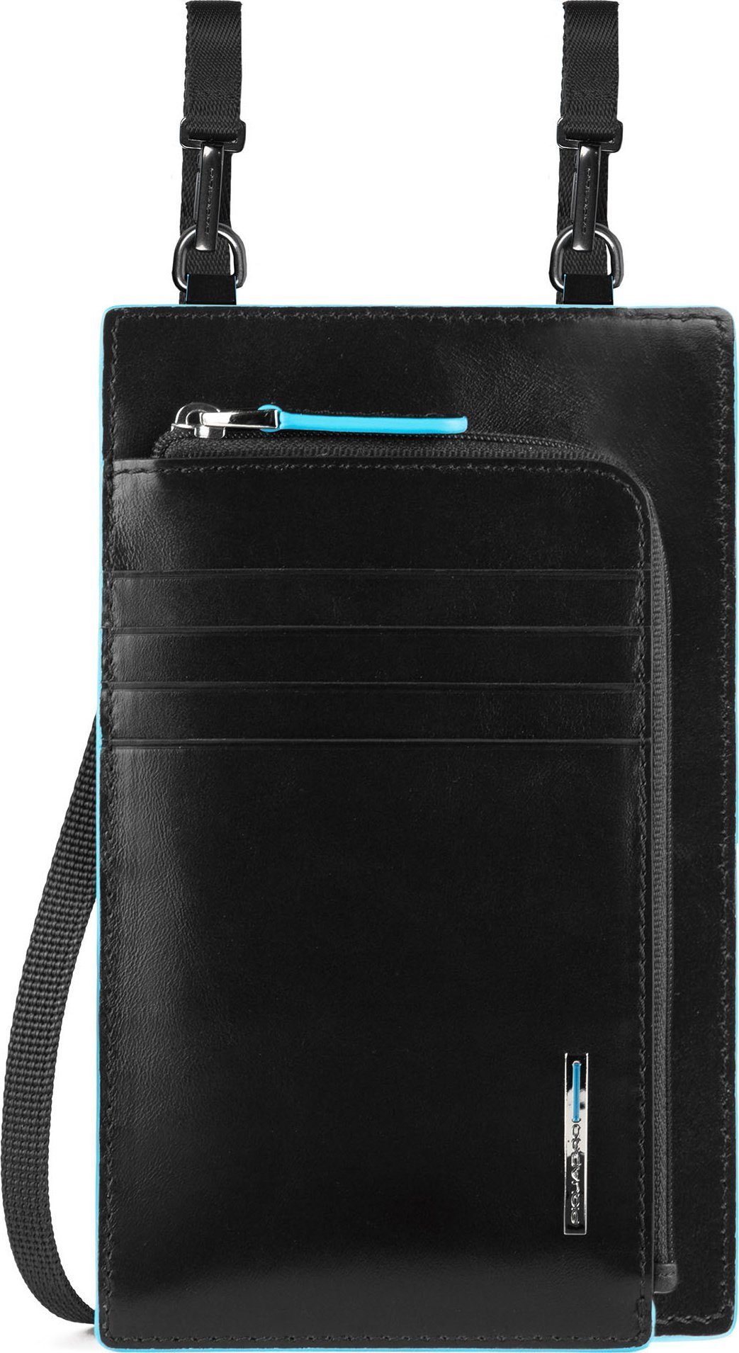 Piquadro Piquadro, Blue Square, Crossbody Bag, Black, 11.5 x 19 x 2 cm, For Men For Men