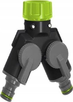 Stalco Rozgałęźnik do ogrodu podwójny z zaworami wielofunkcyjny
