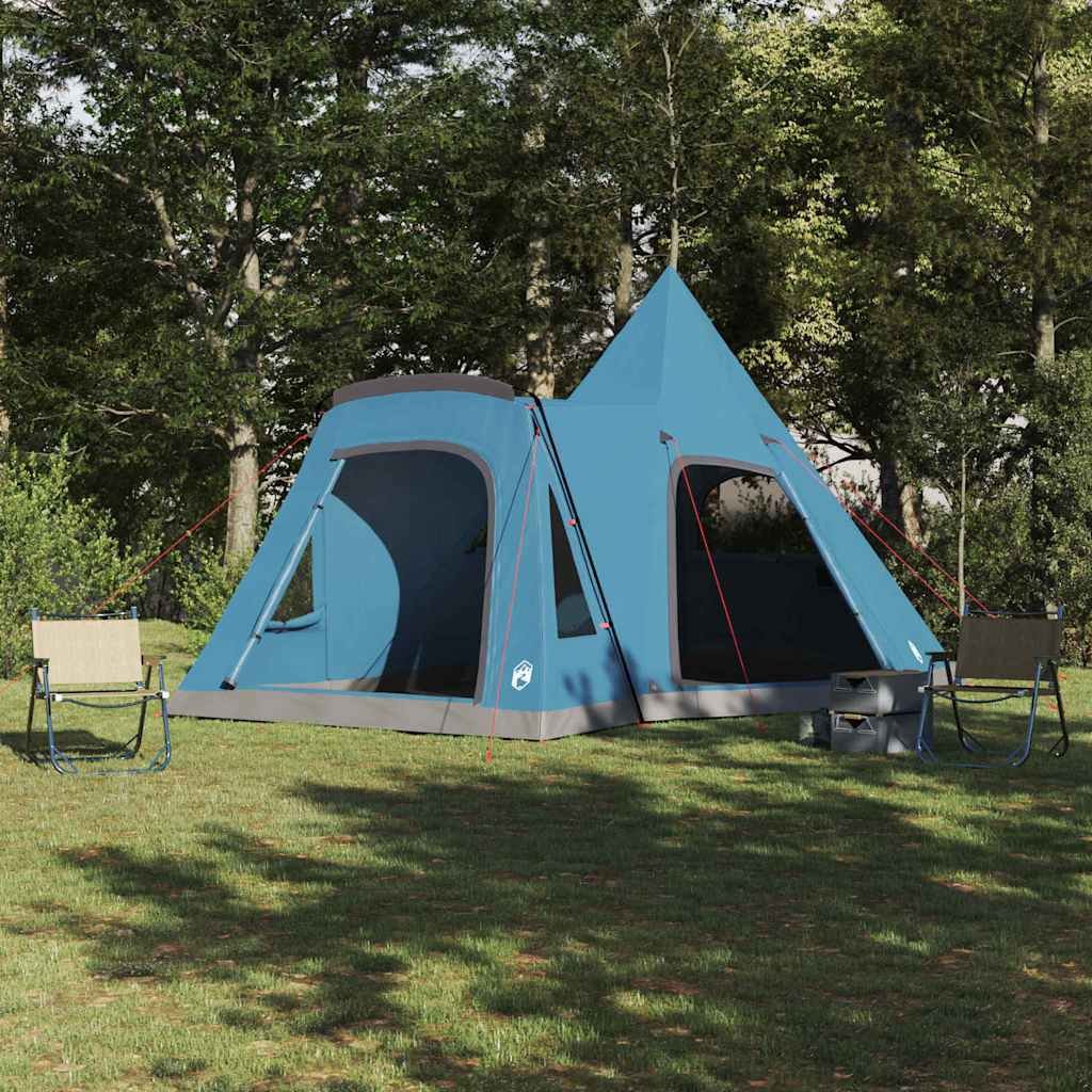 vidaXL Namiot Teepee z dachem niebieski 545 x 450 x 295 cm
