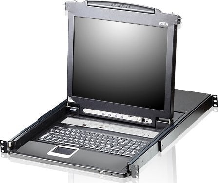 Przełącznik Aten ATEN KVM 8 port LCD 19'' + kayboard + touchpad USB-PS/2 - CL5708N-ATA-AG