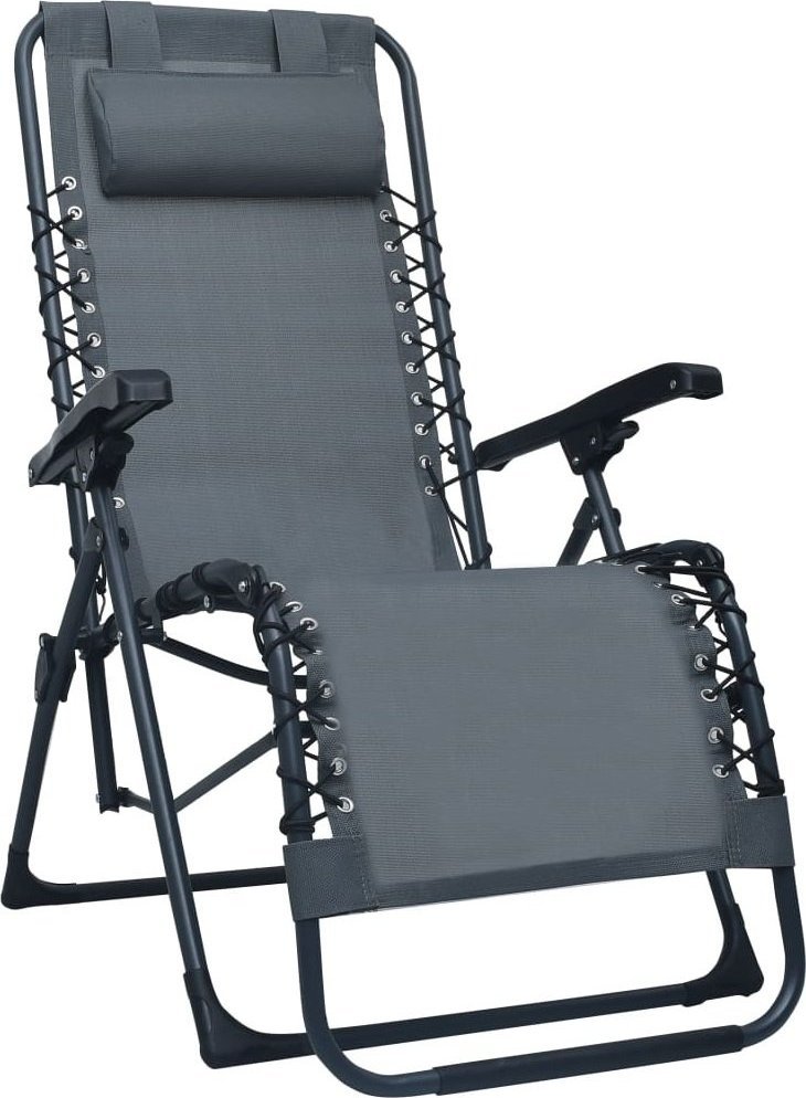 Elior Szare składane krzesło tarasowe Rovan