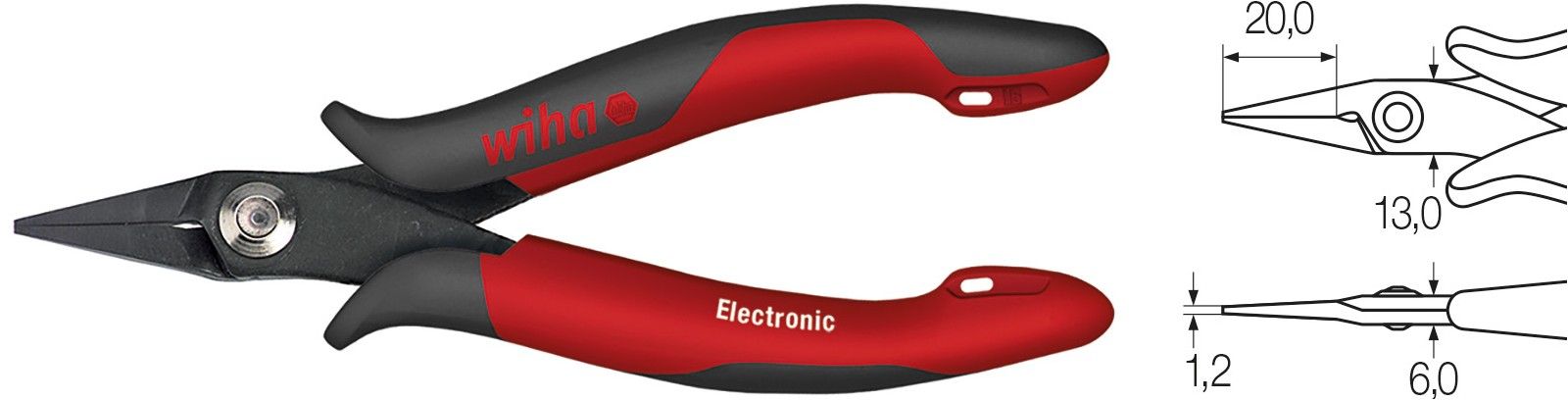 Wiha Szczypce płaskie precyzyjne 135mm (26801)