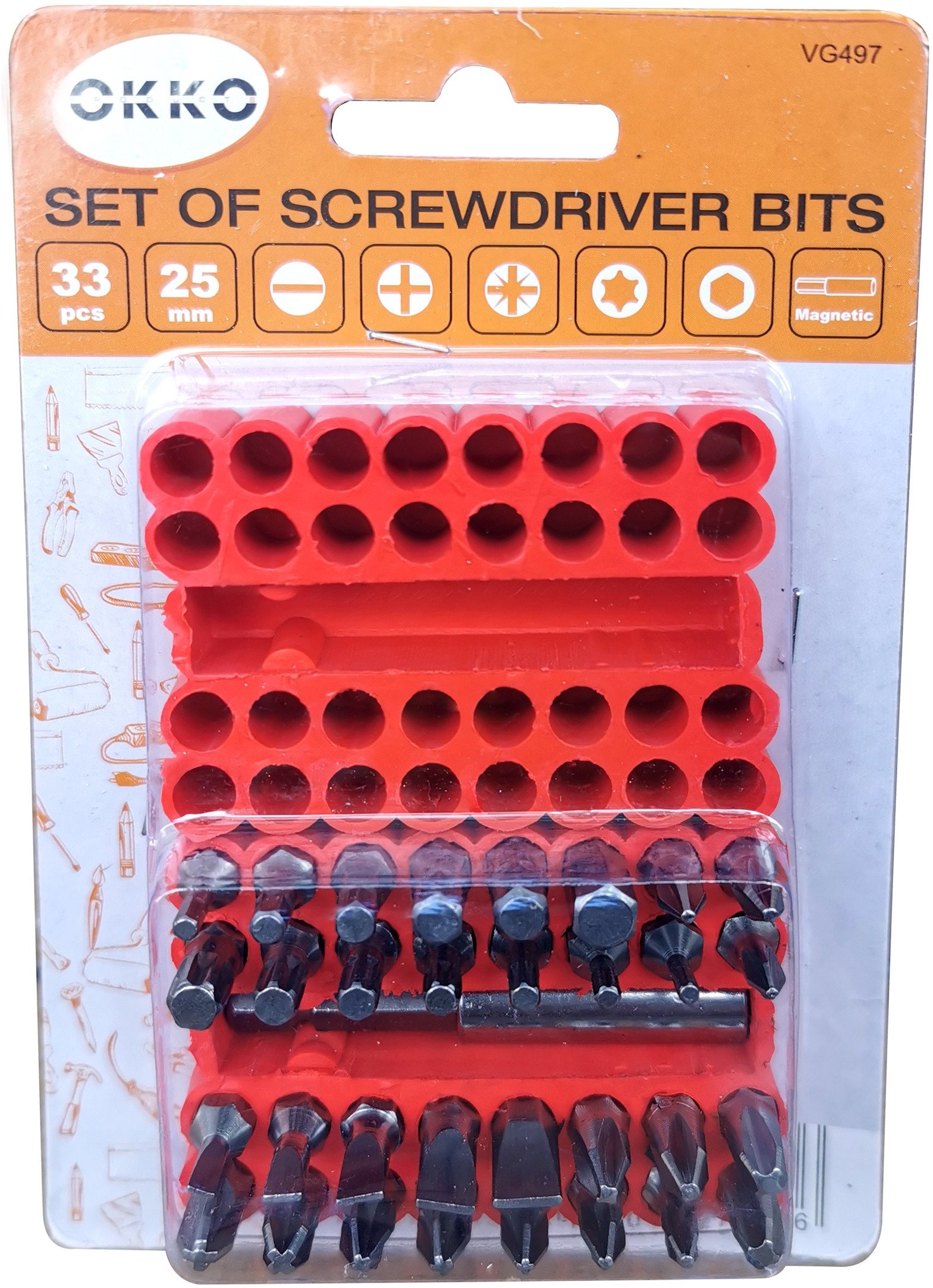 33PC SCREWDRIVER BITS SET