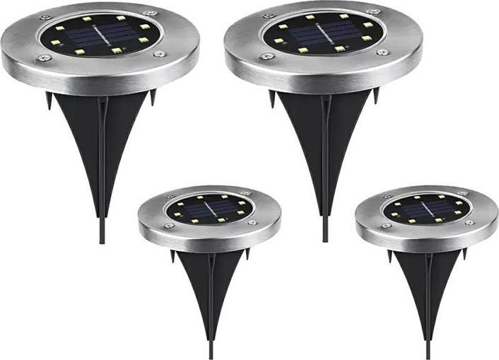 Aptel ZESTAW LAMPEK OGRODOWYCH 4x Lampka Solarna Wtykane 8LED ZD50J