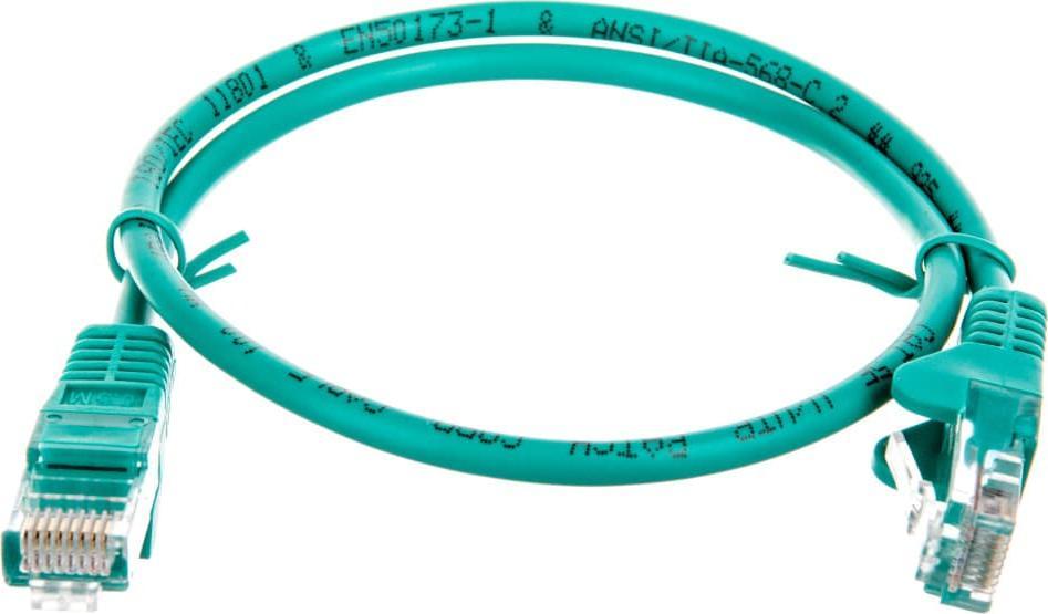 Patchkabel RJ45 U/UTP Cat5e 0.50m grün - --