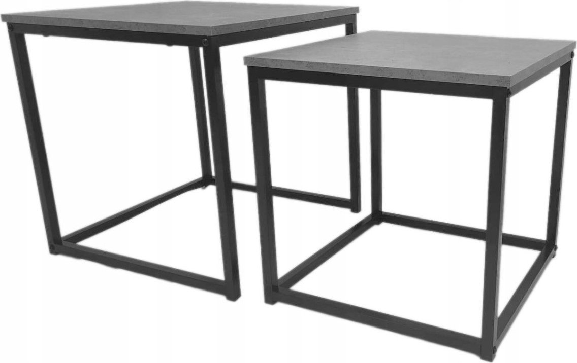 kontrast Stoliki kawowe zestaw stolików loft 50x50 , 45x45 beton