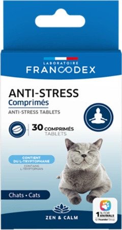 FRANCODEX Mineralna karma uzupełniająca tabletki antystresowe dla kota 30x