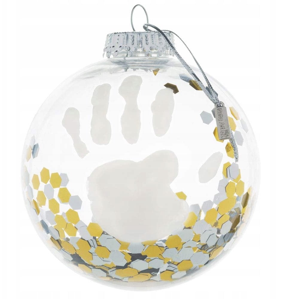 Baby Art Christmas Ball komplekts mazuļa pēdiņu/rociņu nospieduma izveidošanai caurspīdīgs 3601099600
