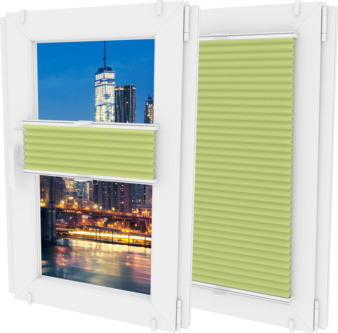 Oslonaokna 'Roleta plisowana plisa wysokość do 150cm kolor Zielony'