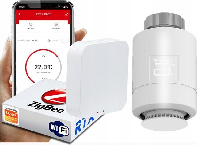 RTX Głowica Termostat + Bramka Zigbee WiFi Tuya SET