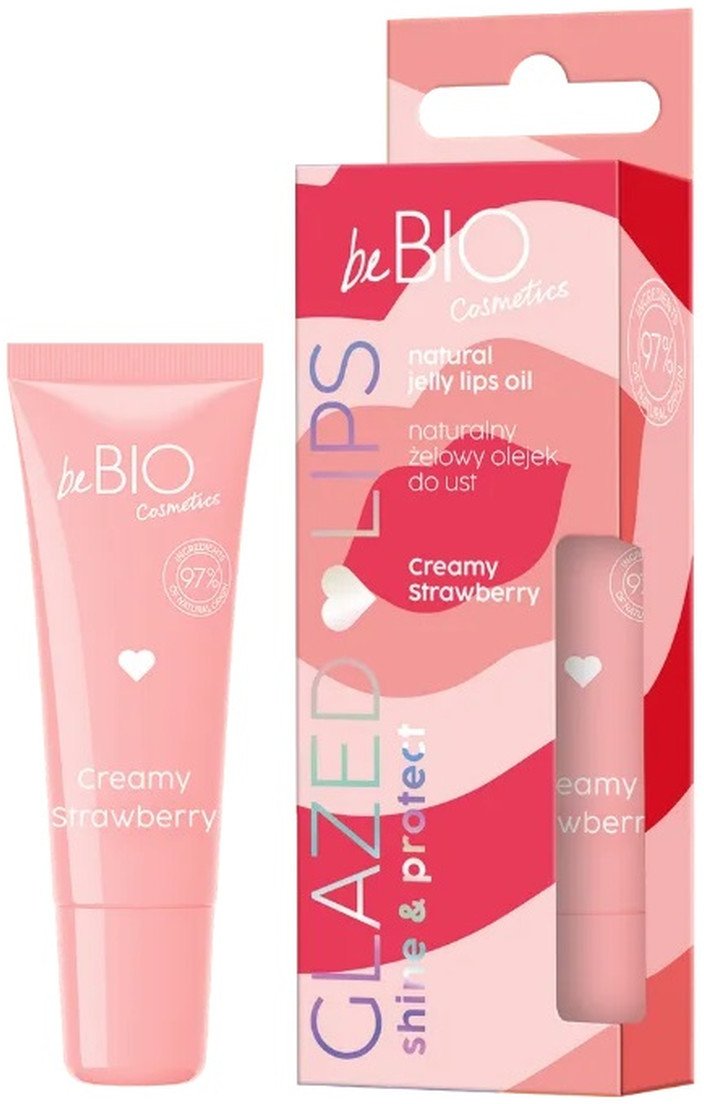 Be Bio Ewa Chodakowska Glazed Lips naturalny Żelowy olejek do ust creamy strawberry 10ml