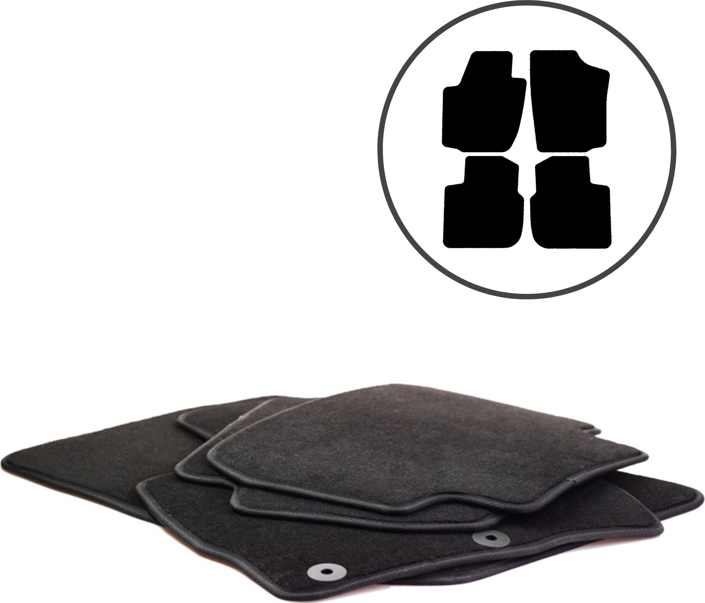 Dikel Dywaniki samochodowe welurowe 4szt. Skoda Rapid