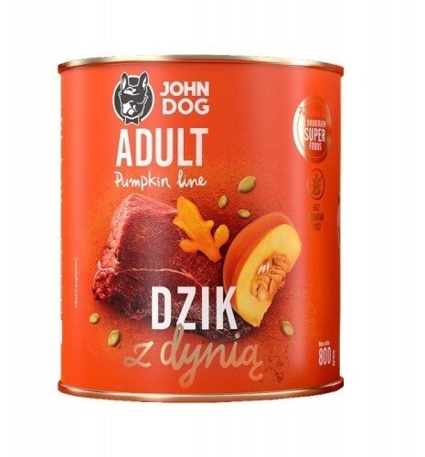 John Dog PUMPKIN Adult dzik z dynią 800g