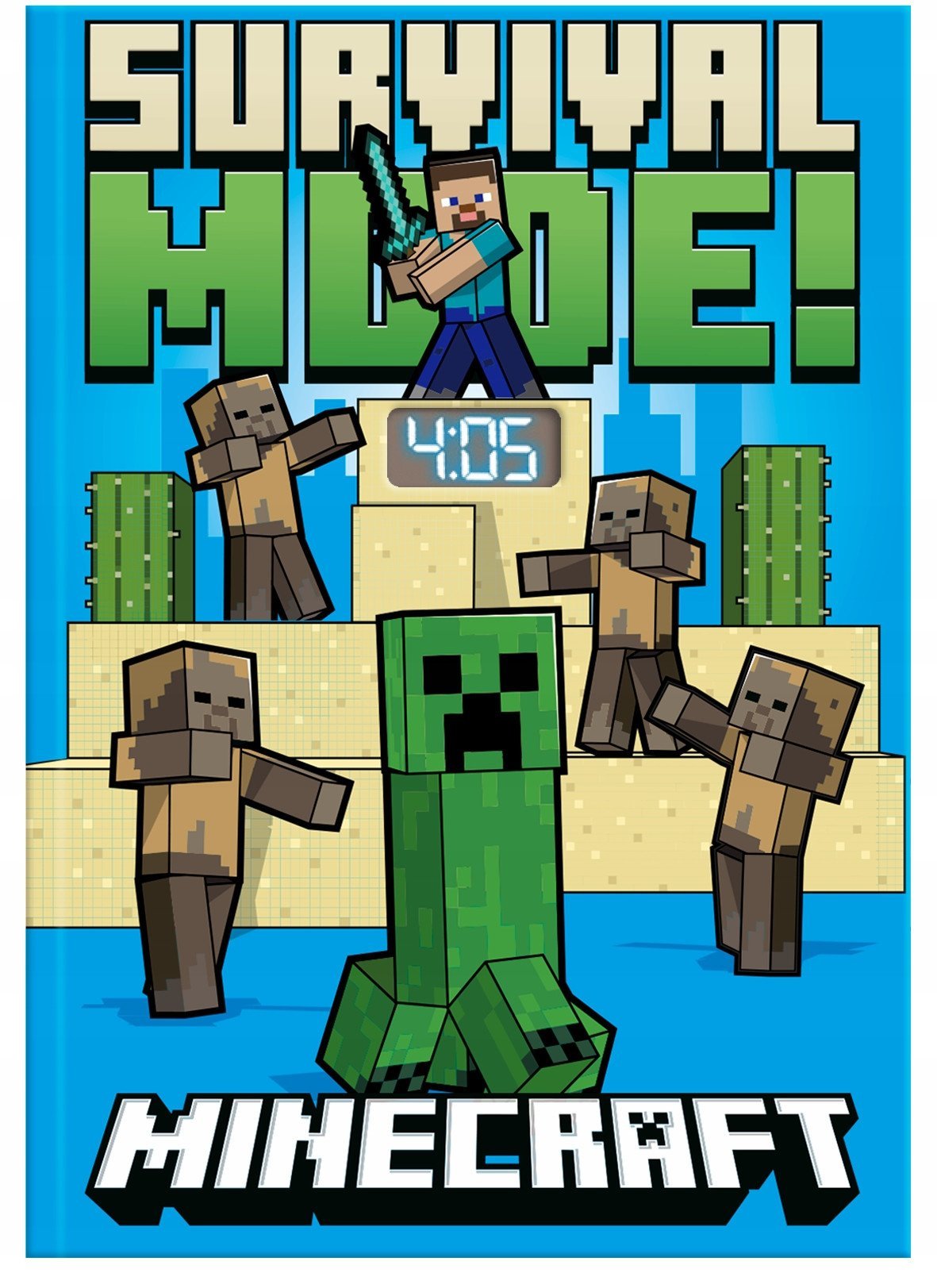 Pamiętnik Notes Zeszyt A5 Z Zegarkiem Cyfrowym Zegarek Led Minecraft / Min4331
