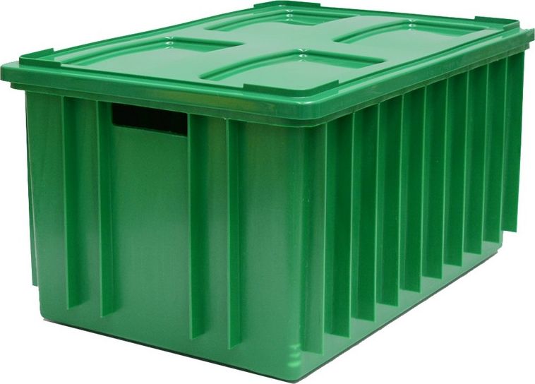 Artech Pojemnik magazynowy z pokrywą, wym. 60x40cm, kolor, atest na kontakt z żywnością (Kolor zielony)