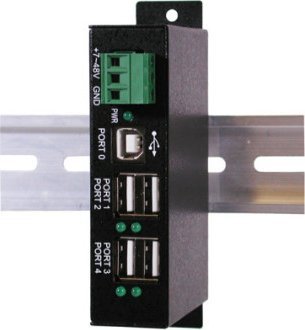 Exsys EXSYS EX-1163HMS-WT 4-portowy koncentrator USB 2.0 z ochroną przeciwprzepięciową i rozszerzonym zakresem temperatur